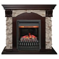 Каминокомплект RealFlame Dublin ROCK STD/EUG AO с очагом 3D Oregan