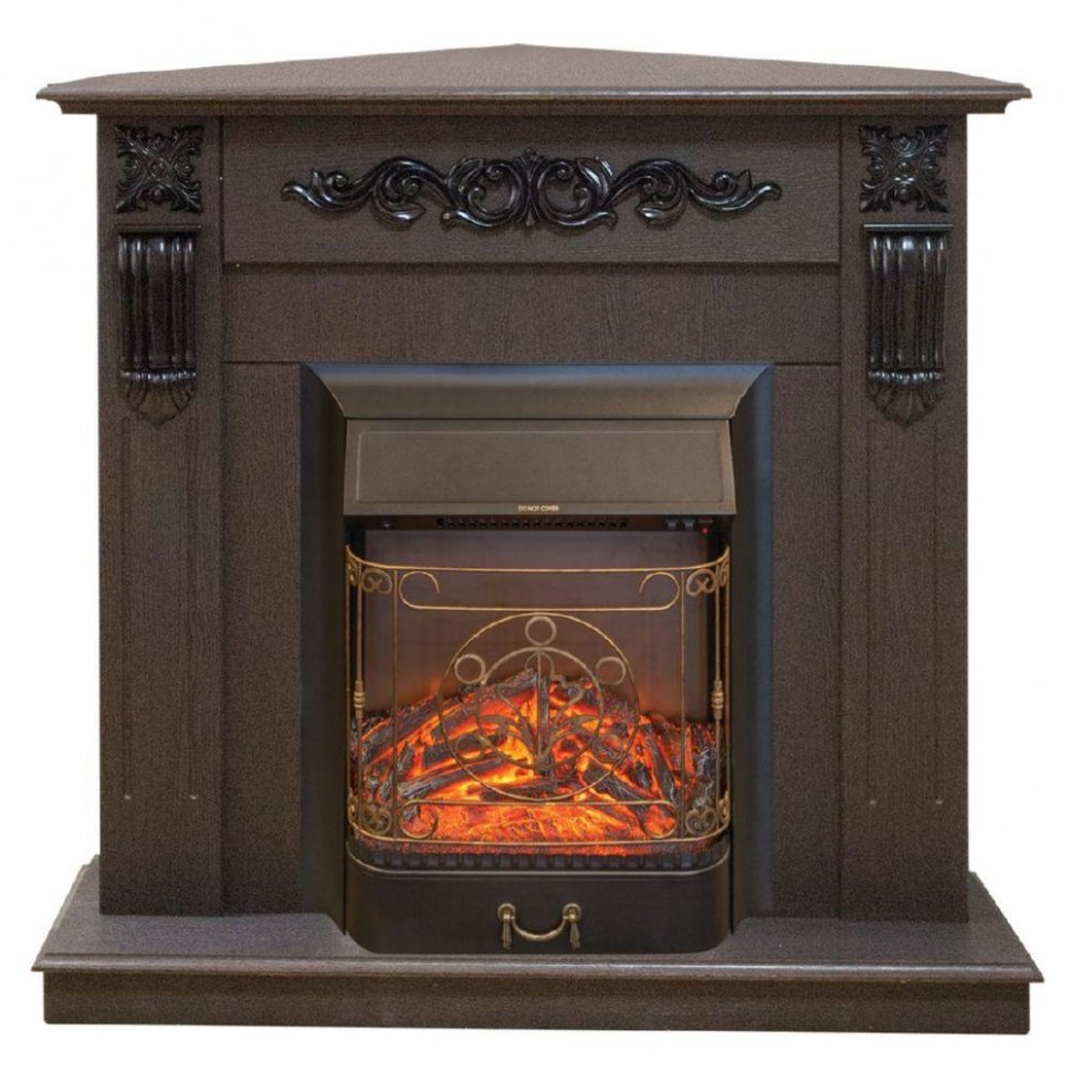 Каминокомплект RealFlame Dominica Corner STD/EUG DN с очагом Majestic Lux Black S