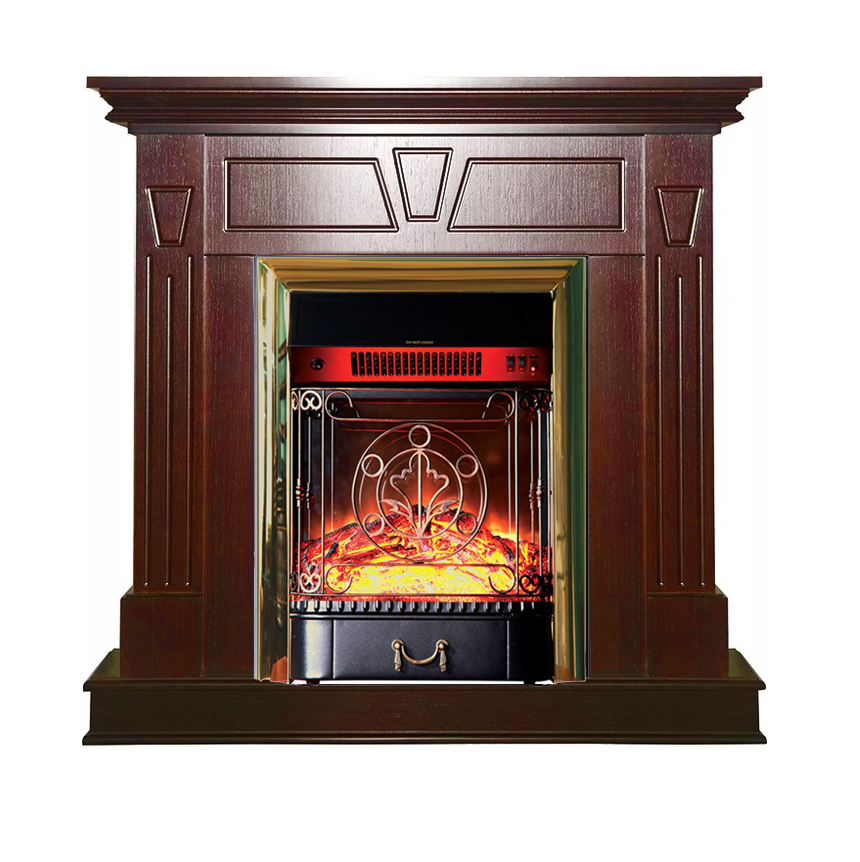 Каминокомплект Interflame Берта с очагом Majestic FX M Brass махагон