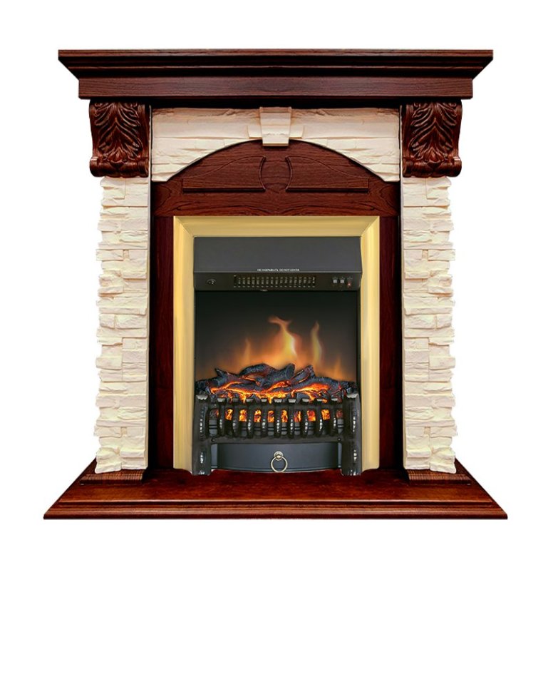 Каминокомплект Royal Flame Dublin с очагом Fobos FX Brass орех каньон