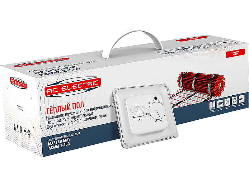 Комплект теплого пола AC Electric ACMM 2-150-1 с терморегулятором
