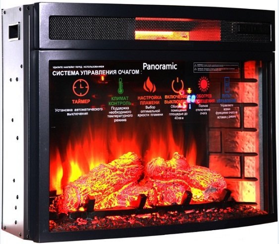 Каминокомплект Interflame Экстер сланец белый с очагом Panoramic 06 25 LED FX QZ